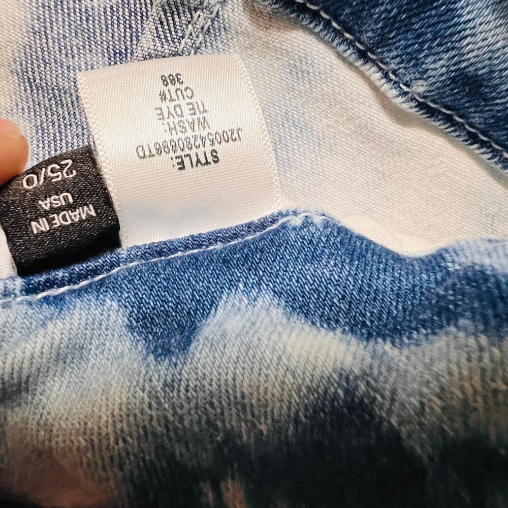 Veronica Beard Khaille Tie Dye High Rise Straight Leg Crop Jeans Size 25 NWT - Picture 7 of 14